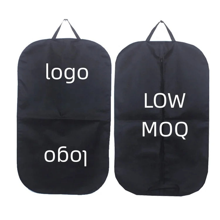 Fashionable Logo Custom Garment Hang up Dress Cover Zipper Dust Suit Storage Bag