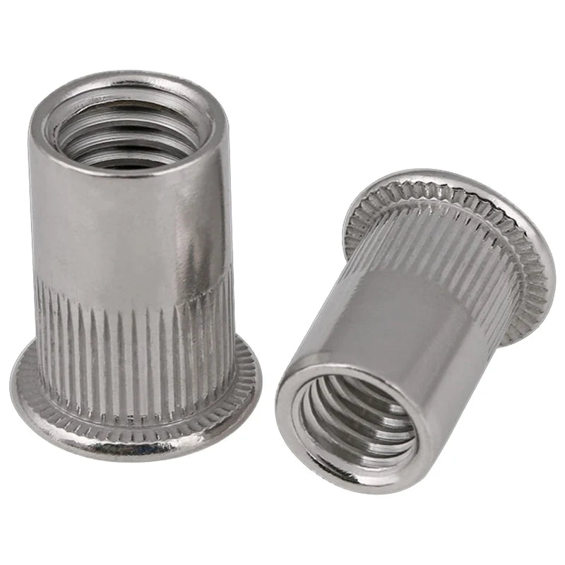 M3 M4 M5 M6 M8 M10 M12 Carbon Steel 304 Stainless Steel Galvanized Passivated Rivnut Flat Head Threaded Rivet Insert Nut