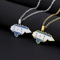 SC New Arrival Fashion Stainless Steel Necklace Creative Honduras National Flag Necklace Cool Gold Silver Honduras Map Necklace