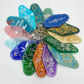 Promotional Custom Designer Keychain Blank Glitter Acrylic Charms Plastic Key Chain