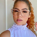 Anti Blue Light TR90 Cat Eye Glasses New Fashion Square Computer Eyeglasses Frame Women Fashion Glasses Frame