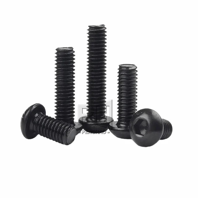 Grade 10.9 Black Carbon Steel Round Head Hexagon Socket Head Screw High Strength Cup Bolt M2-M6