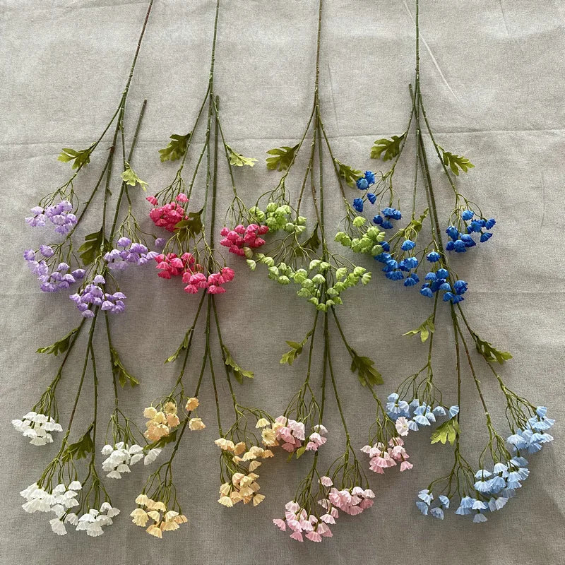 Super Star Flowers White Artificial Forget Me Not Flowers with Stem for Wedding Party Decoration
