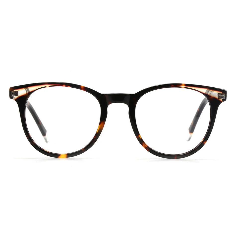 FP1925 Wholesale Brand Black Fashion Unisex Round Oversize Acetate Optical Glasses Frame