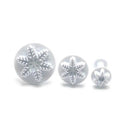 3PCS Snowflake Plunger Cookie Cutters