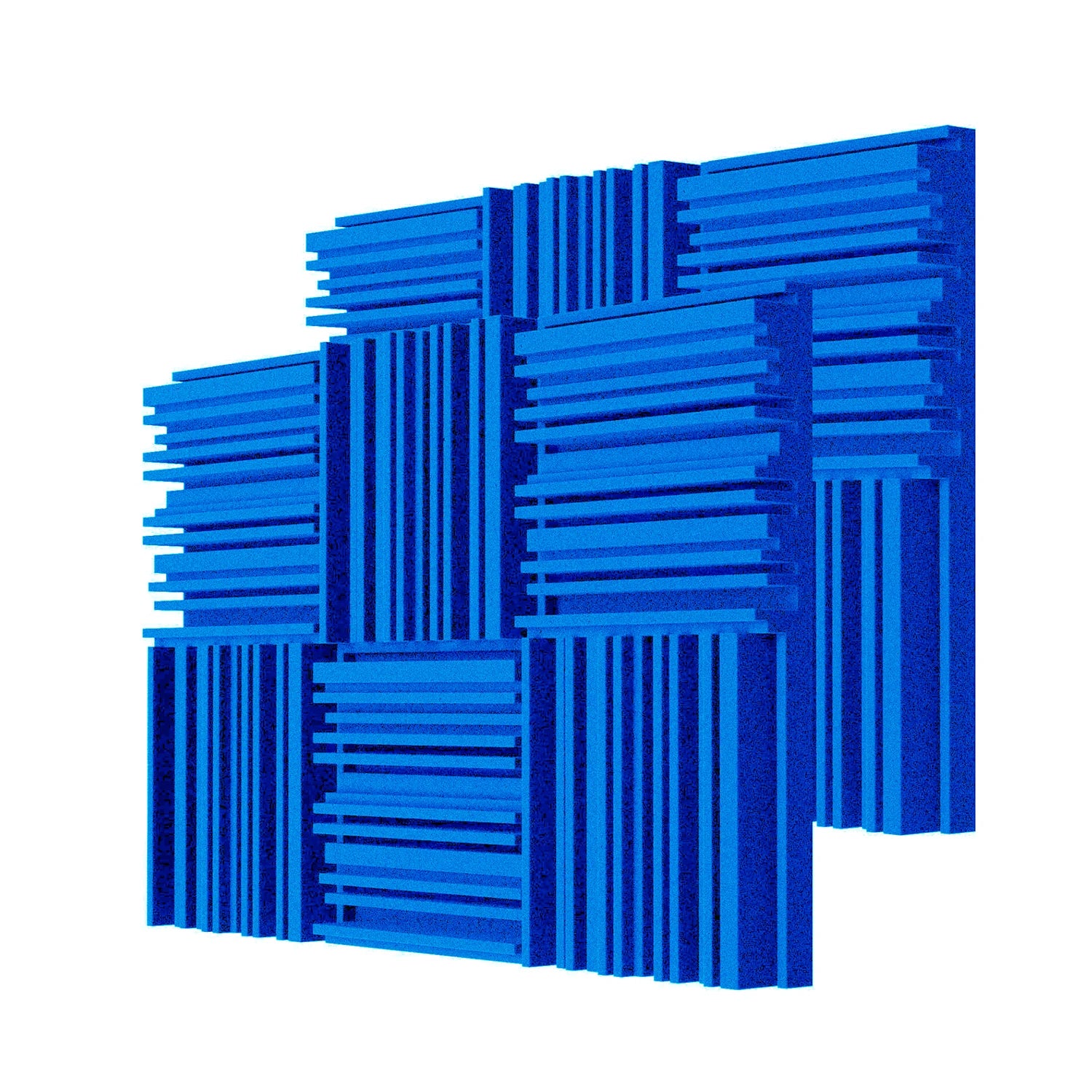 WOXIN 12-Piece Blue Broadband Style Soft Recording Studio Wall Panel Custom Soundproof Acoustic Foam Panel