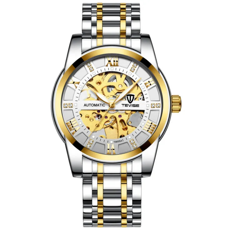 Luminous Hollow Out Men Watch Waterproof Steel Band Mechanical Wrist Watches Fashion Automatic Watch