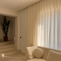 Customizable Cotton Linen Textured Tulle Curtains Polyester Grommet Drapes for Home Hotel  Decoration Features