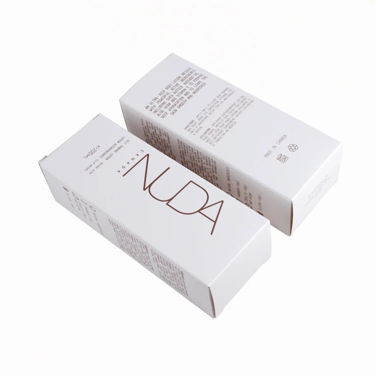 Custom Designed White Card Paper Box Small Packaging for Cosmetics Recycled Materials Matt Lamination Folder Box Type