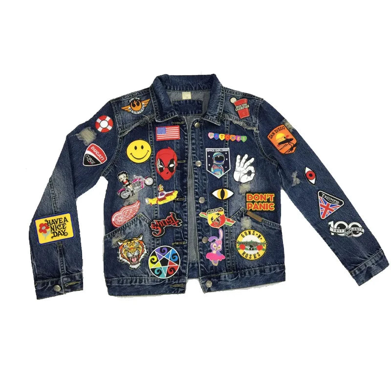 Children's Clothing Embroidered Color Sequin Patch Brand Name Logo Chenille Patch Embroidered Sweatshirt