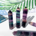 Hot Selling Rainbow Fluorite Wand Natural Healing Fluorite Towers for Home Decoration