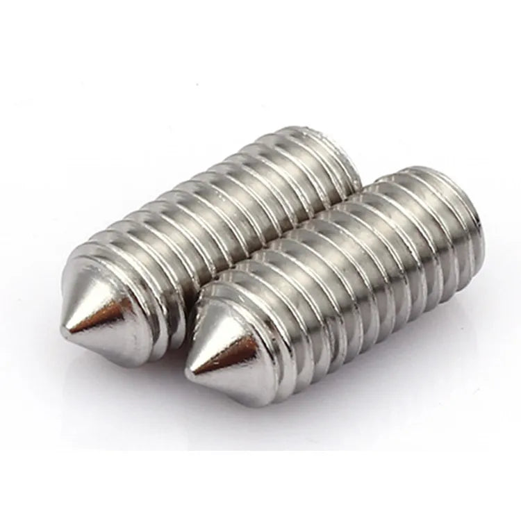 DIN914 Stainless Steel SS304 Hex Socket Cone Set Screw Polished with Taper Point