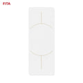 FITA 5mm Line Position Moisture Absorption Anti Slip White Custom LOGO Laser Engraved ECO Friendly Natural PU Rubber Yoga Mat