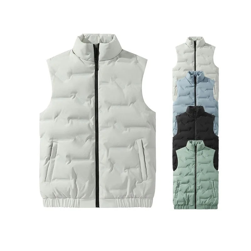 Men's Winter Lightweight Warm Puffer Vest With Duck's Down Custom Logo Sleeveless Down Coat Waistcoat