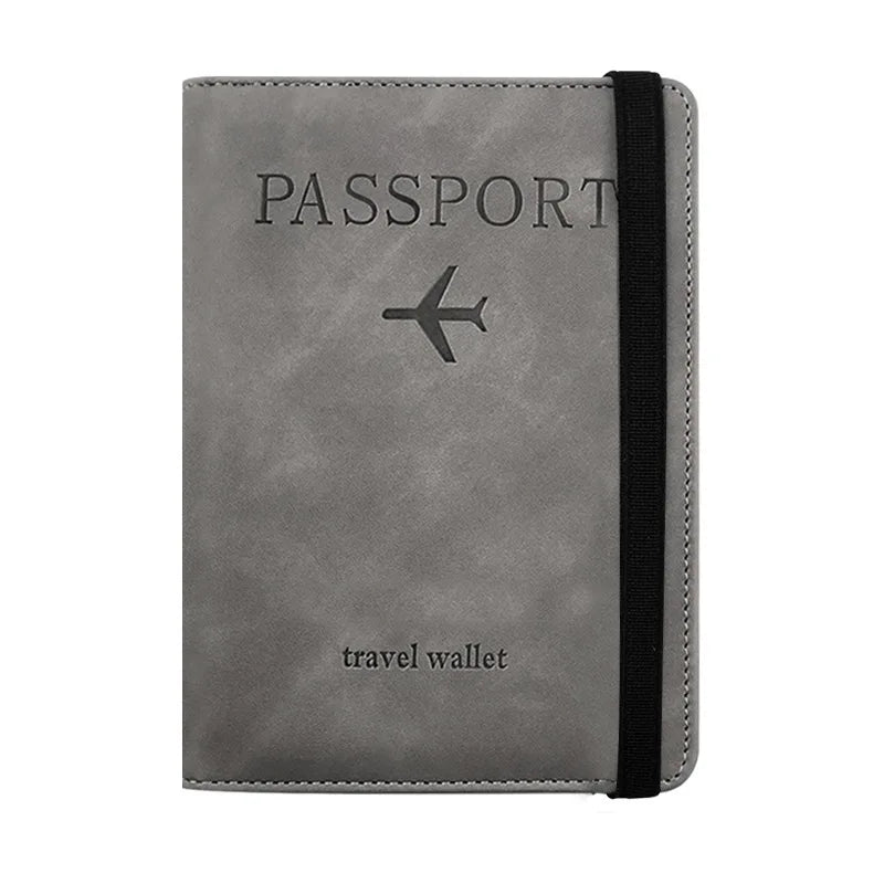 2023 Factory Wholesale Custom PU Leather Card Bag RFID Passport case Travel Wallet Certificate Bag