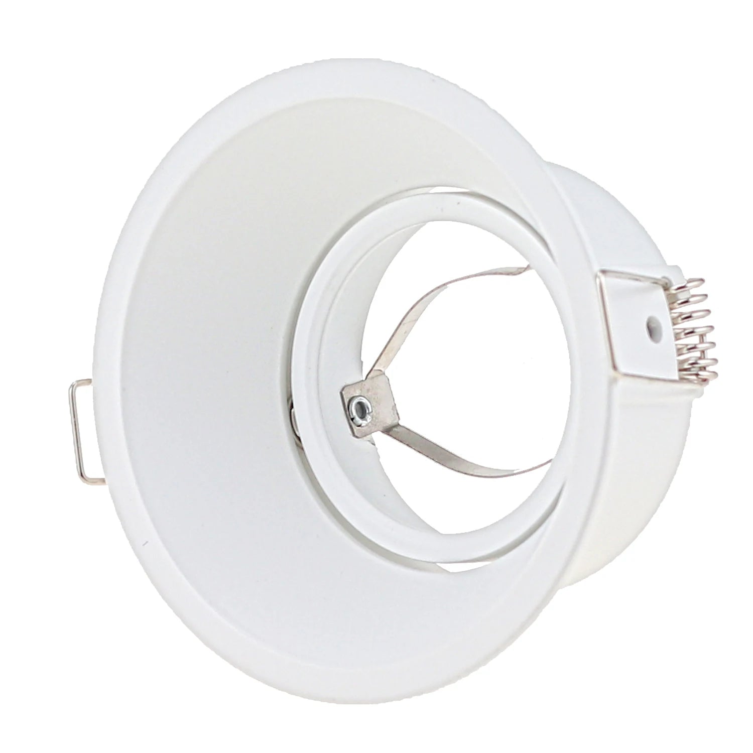 White Downlight Housing LED Embedded Anti-glare Spotlight GU10 MR16 Halogen Fitting Round Ceiling Recessed Lamp Holder Fixture