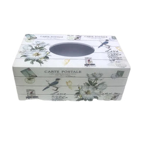 Home Decorative Wood Tissue Holder Box Country Rural Rectangular Tissue Box Cover - Bathroom Kitchen Office Room
