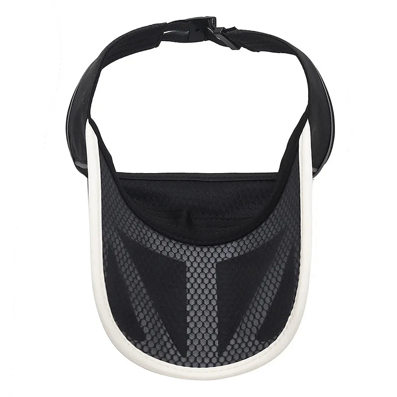 2026 Outdoor Reflective Strip Hollow Mesh Visor Cap Skin-friendly Soft Breathable Sunscreen Sports Summer Unisex Empty Top Caps