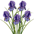 Artificial Iris Flowers Real Touch Long Stems Iris Flowers Silk Iris Flora for Wedding Bridal Home Party Vase Decoration