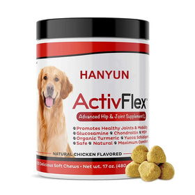 Hip&Joint Glucosamine Maximum Strength for Dogs with Chondroitin MSM Turmeric-Treats Hip Dysplasia Arthritis Pain 120 Soft Chews