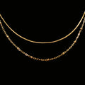 New Fashion Choker Necklace for Women Layered Satellite Bead Choker Thin Trendy Snake Chain Layering Necklace for Women Girls