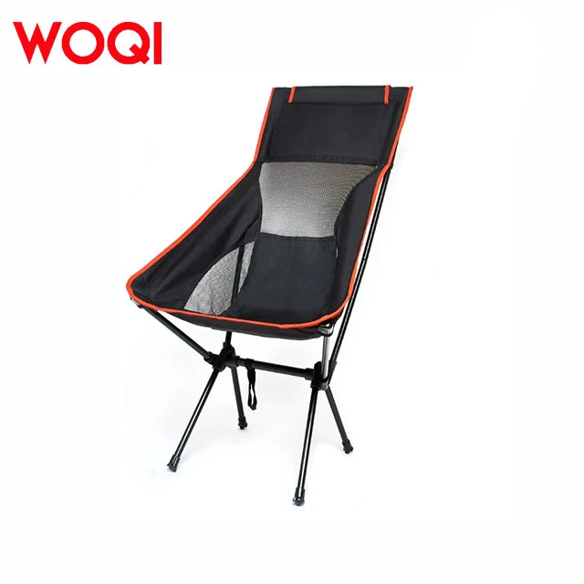 WOQI Lightweight Beach Lounge Chair Safe Comfortable Professional Design Foldable for Camping Hiking Featuring Sponge Pillow