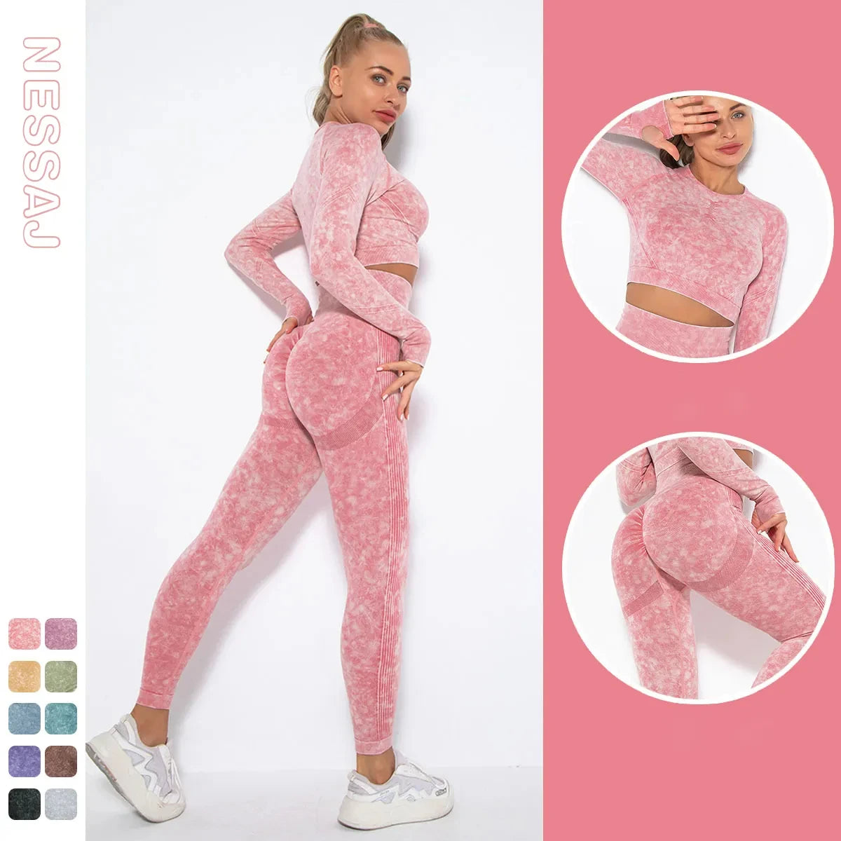 Custom Logo Women Gym Sports Yoga Fitness Clothing Wear Running Gym Fitness Sets Activewear Suit Sportswear