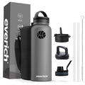18oz 22oz 32oz 40oz 64oz OEM 304 Double Wall Stainless Steel Vacuum Insulated Water Bottles With 3 Different Lids