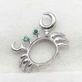 Sterling Silver 8*10mm Semi Mount Pendant Empty Frame Blank Support Setting S925 Base Holder Without Center Stone for DIY Inlay