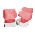 Pink Cloth Cosmetic Skincare Makeup Packaging Corrugated Shipping Mailing Box Cardboard Custom LOGO