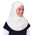 Customize Logo Cotton Jersey Children School Two Piece Set  Instant Hijabs Breathable Soft Instant for Muslim  Kids