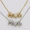 Gold Plated CZ Alphabet Charm Letter Necklace Pendant Gold Tone Letter Bracelet Beads for Jewelry Making Supplies