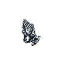 SS8-619P Steel Soldier Saint Cross Necklace Hands Pray Cross Stainless Steel Pendant