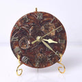 HZ Fossil Snail Fossil Desk Wall Clock/agate Table Watch | Stone Coasters | Quartz Coasters Natural Agate Clock