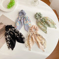 Temperament Pearl Pendant Ribbon Hair Circle Scrunchy for Women Girl