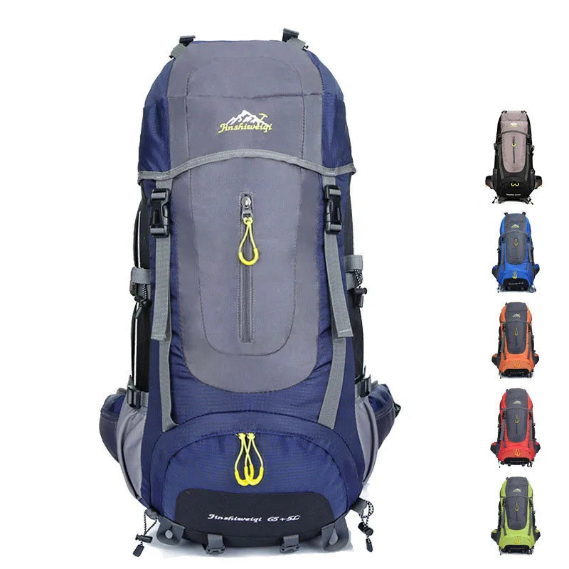 SP2459 Tekking Camping Hiking Men's Large Capacity 75L Waterproof Polyester Travel Backpack