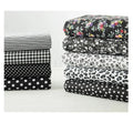 Wholesale 9pcs Black Fabric Squares Floral Printed Woven Washable Cotton Cloth Patchwork Bundles Hometextile Craft