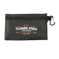 Custom Logo Cheap Zipper Tool Bag Utility Organizer Gift Packaging Black Polyester Zipper Pouch Bag with Carabiner Clip