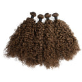 Machine Double Weft 2A 3B Exotic Kinky Curly Weft Hair Extensions Human Hair