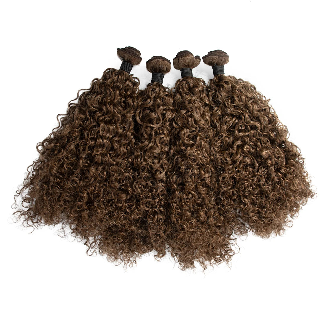 Machine Double Weft 2A 3B Exotic Kinky Curly Weft Hair Extensions Human Hair