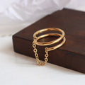 Unique Women Non Tarnish Personalized 18k Gold Plated Stainless Steel Cheap Stackable Fidget Rings