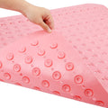 Large Shower Mat 31x31 Inches Non Slip Shower Mat Inside Shower Mat with Drain Holes Suction Cups Anti-Slip for Elderly Kids