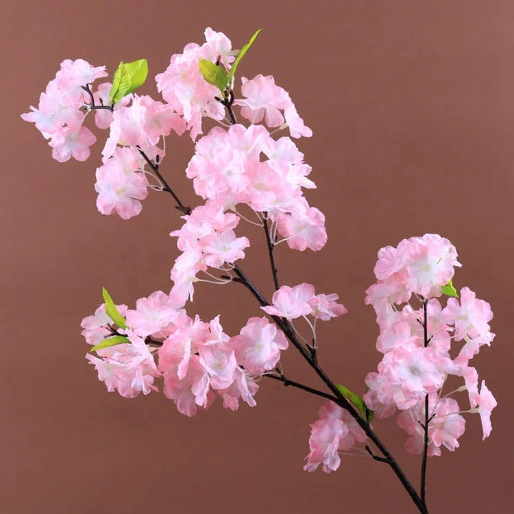 O-X256 Wholesale Cheap Price Light Pink Artificial Silk Cherry Blossom Flower High Quality Cherry Blossom Branches for Wedding
