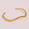 Irregular Minimalist Cuff Bangle Gold Plated Jewelry Stainless Steel Jewelry Bijoux En Acier Inoxydable