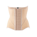 Postpartum Recovery Women U-Plunge Waist Trainer 10 Steel Bones Tummy Control Breast Lift Front Hooks Stripe Seamless Cotton