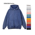 Custom Oversized Distressed Stone Black Vintage Acid Distressed Wash Heavy Weight 420gsm Men Blank Vintage Washed Hoodie