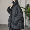 New Winter Women's Warm Down Jacket Windproof Female Quilted Coat Stand Collar Big Pocket Plus Size S-M Oversize