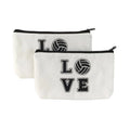 Custom Various Size Eco Pencil Case Eco Cotton Pouch Make up Bags Plain White Cotton Canvas Zipper Makeup Cosmetic Bag with Logo