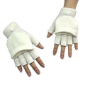 Cheap Women Winter Plain Flip Convertible Knitted Half Finger Gloves Cycling Outdoor Sports Ski Daily Windproof Breathable