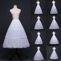 White Chiffon Wedding Dress Underskirt Tulle Long Adult Petticoat for Women HPC-2120